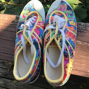 Unique Kawasaki men's or unisex multicolor sneakers